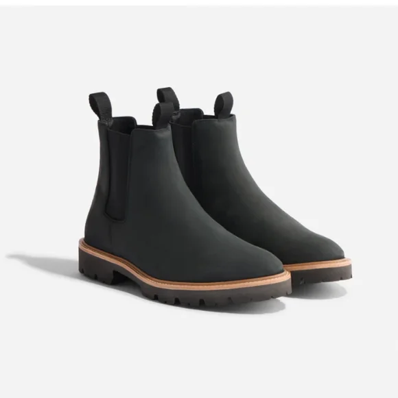 Nisolo Go-To Black Lug Leather Chelsea Boots - Picture 3 of 8